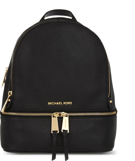 michael michael kors leather charms rhea backpack|Michael Kors rhea studded backpack.